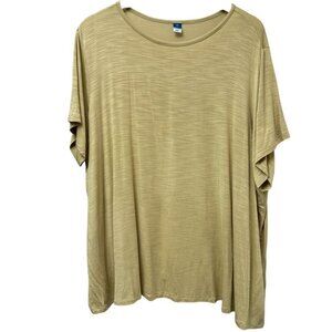 Old Navy Luxe Tee Plus Size 2X Soft Viscose Short Sleeve Womens Top Green